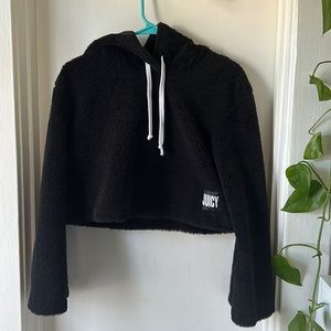 Juicy Couture fleece cropped hooded